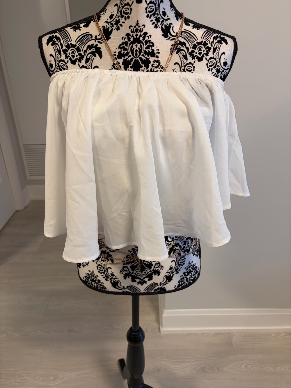 TCEC White Off-Shoulder Top